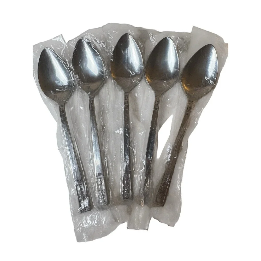 Interpur Cortina Oval Soup Spoons Set Of 5 Stainless Steel 7 1/4